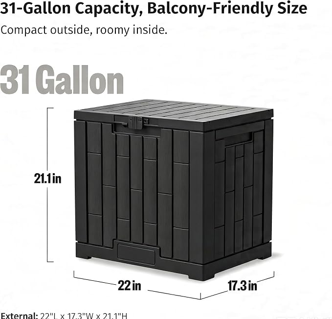 31 Gallon Resin Deck Box, Package Delivery Box - Image 2