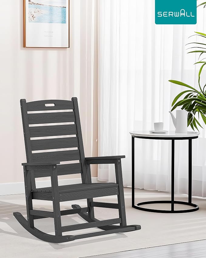 SERWALL HDPE Outdoor Rocking Chair - Image 9