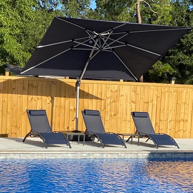 PURPLE LEAF Patio Cantilever Umbrella 9' X 12' Large Double Top, 3-Yr - Image 2