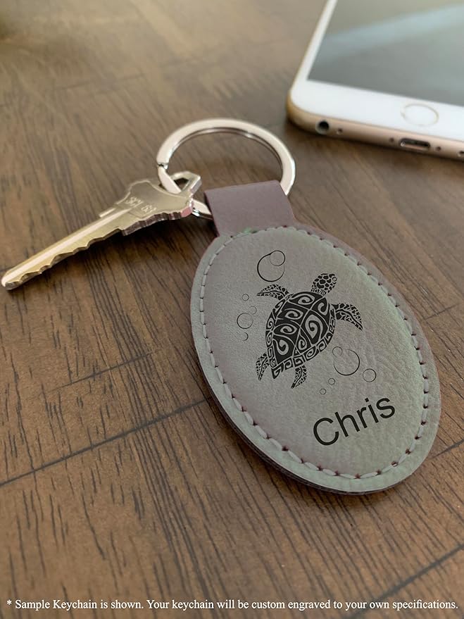 LaserGram Oval Keychain, Water Polo, Personalized Engraving Included