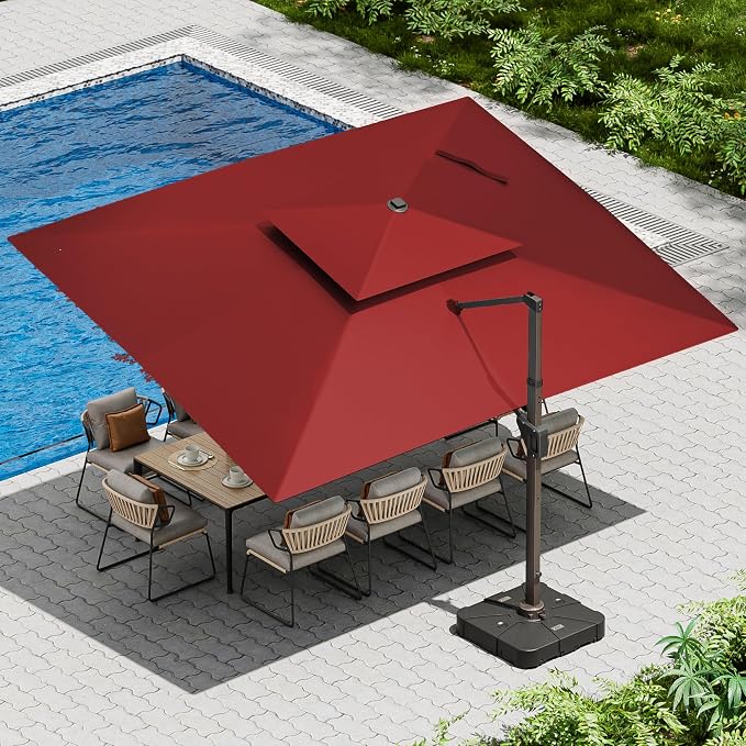 10 X 13 FT Cantilever Patio Umbrella Outdoor by Ombrellon