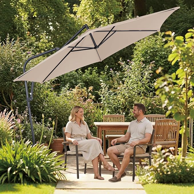 10FT Outdoor Offset Umbrella, Cantilever Patio Umbrella - Image 7