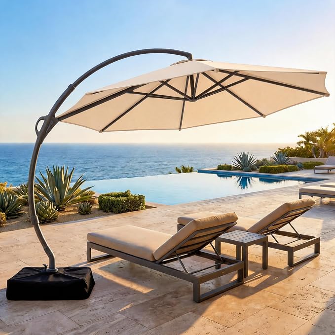 11ft Patio Cantilever Umbrella by LAUSAINTHOME