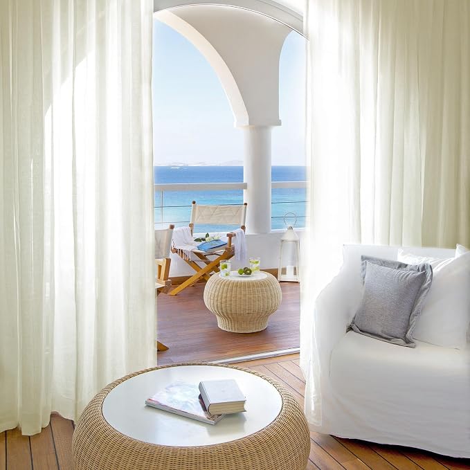 Outdoor Sheer Curtains for Patio Waterproof, 2 Panels Rod Pocket Indoor/Outdoor - Image 7
