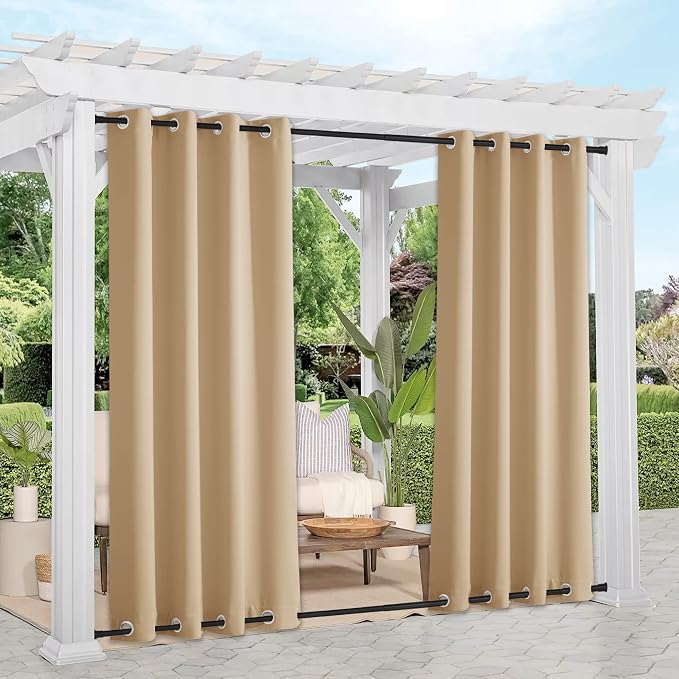 NICETOWN 2 Panels Outdoor Curtains - Image 2