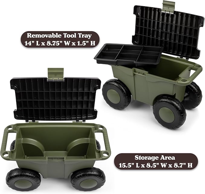Pure Garden Rolling Garden Cart - Image 6