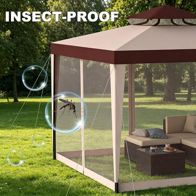 Outdoor Gazebo for Patio, 10×10 Canopy Tent - Image 4