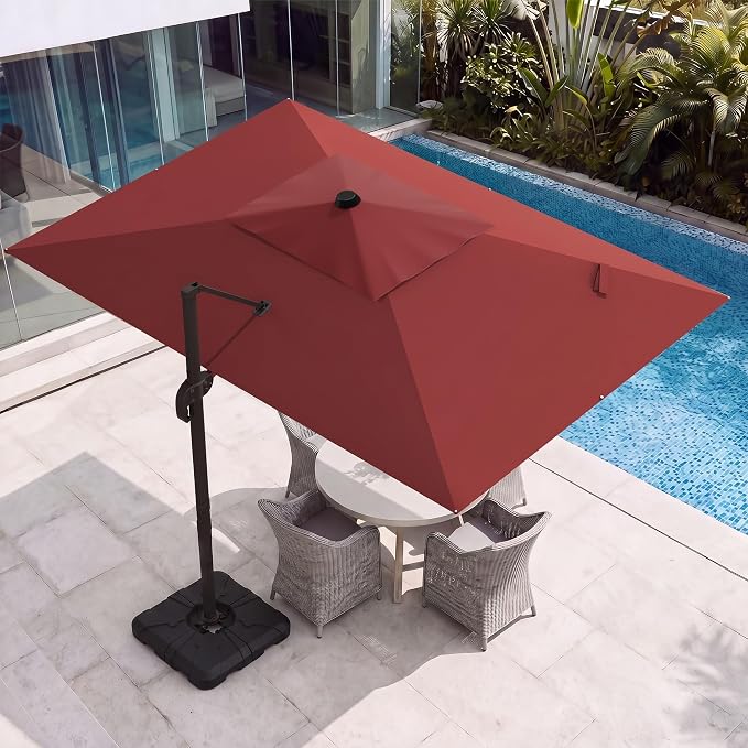 9x12 FT Patio Cantilever Umbrella by VEGOND