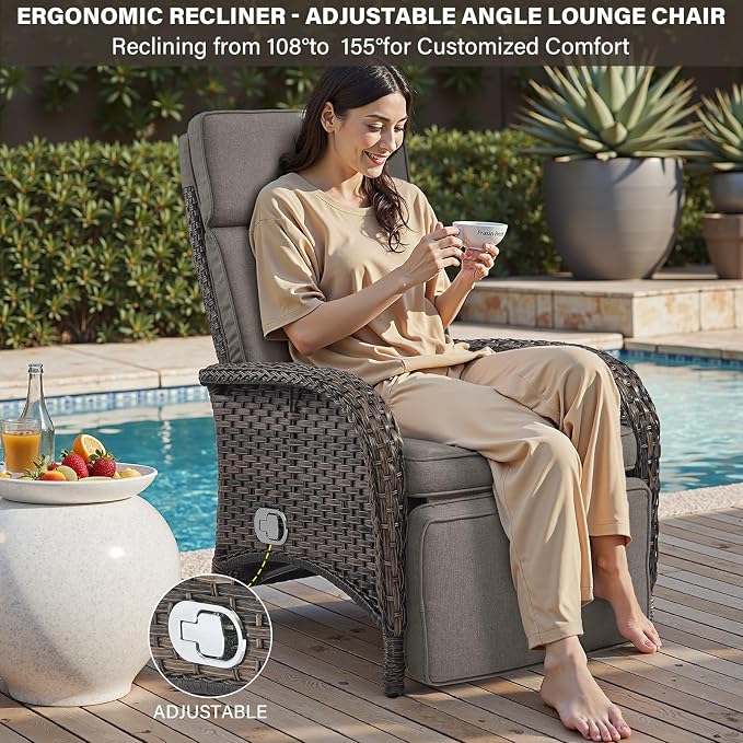 7 Piece Wicker Patio Furniture Set - Image 5