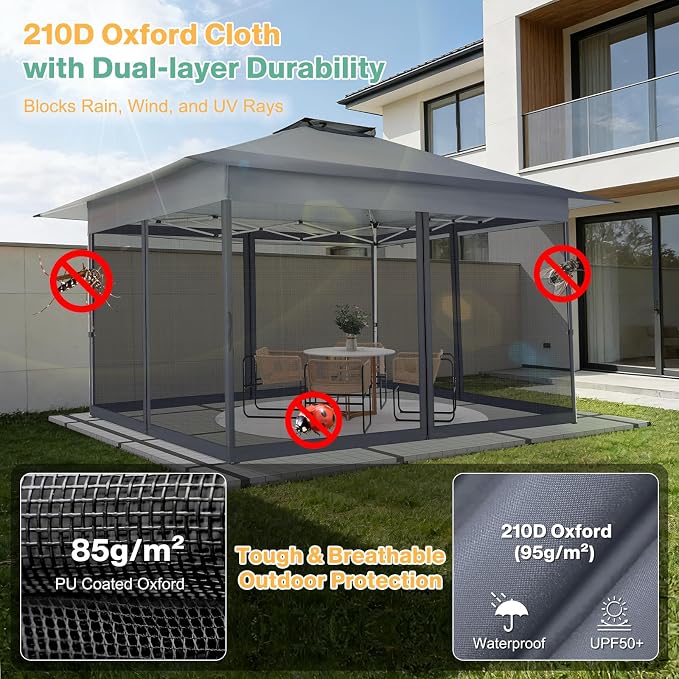COBIZI 10x15 Pop up Canopy Gazebos on Clearance-Canopy Tent - Image 5