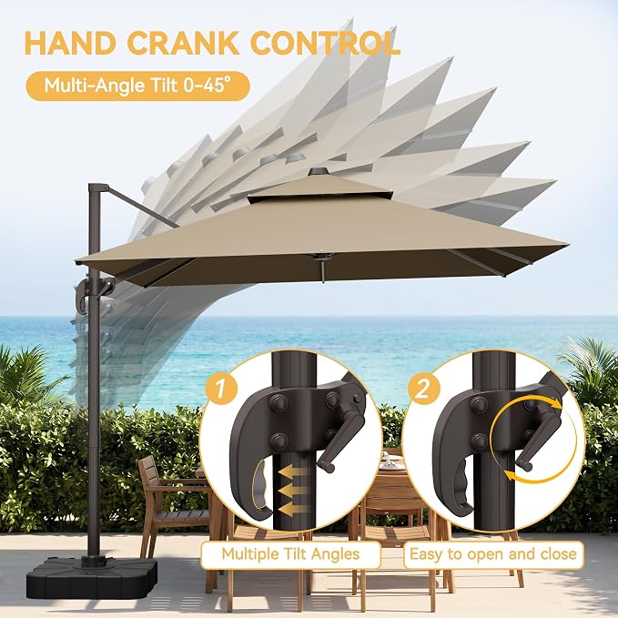 10x13 FT Patio Cantilever Umbrella - Image 5