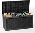 310 Gallon Lockable Outdoor Storage Box – Waterproof Resin Deck Box by ASKPASS