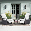 Outdoor Recliner, Aluminum Frame Patio Chaise Lounge Chairs by ATRARTTOREAL