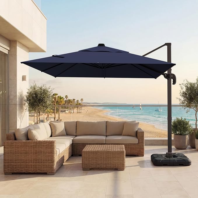 10x10 FT Patio Cantilever Umbrella by VEGOND