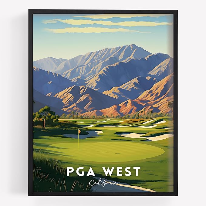 Golf Course Premium Giclee Fine Art Prints - Augusta, Pebble Beach, Pinehurst, Golf Course Posters, Golf Wall Art, Aesthetic Poster for Home Office Decor, Ready to Frame