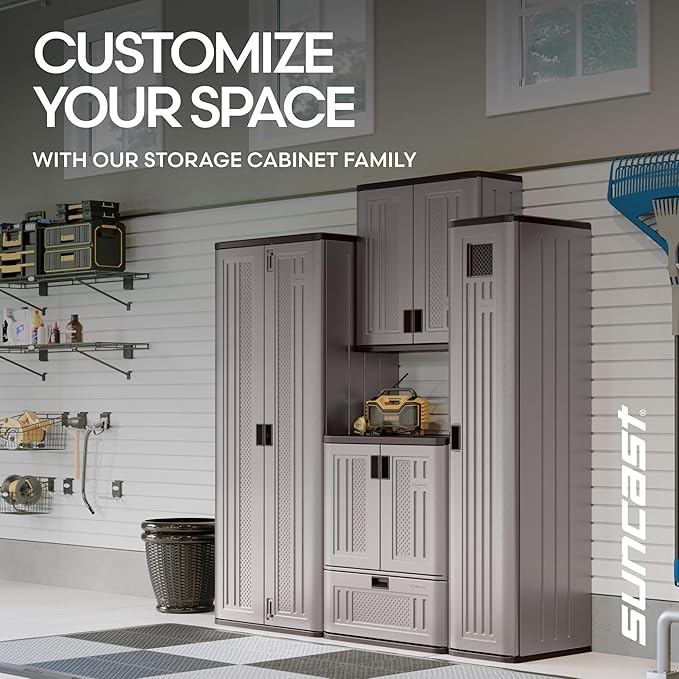 Suncast Tall Storage Cabinet for Garage Organization - Image 6