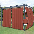 Easy-Going Outdoor Patio Curtains 2 Panels, 54x96 inch, Terra Red | Privacy by Easy-Going