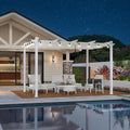 PURPLE LEAF Outdoor White Pergola 10' x 13' w/Lights by Unknown