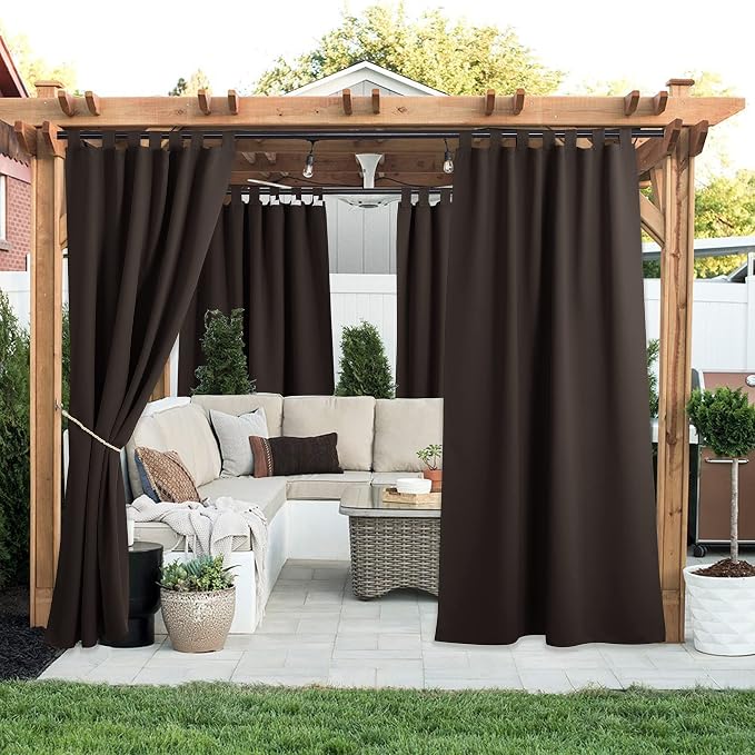 NICETOWN 2 Panels Outdoor Curtainss 95" Long - Image 2