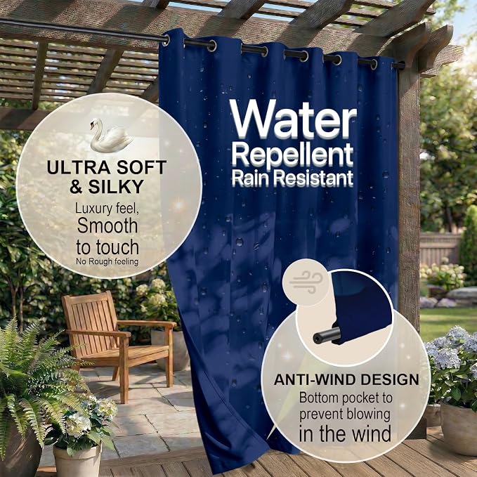 Waterproof Outdoor Curtain W105 x L84 - Image 4