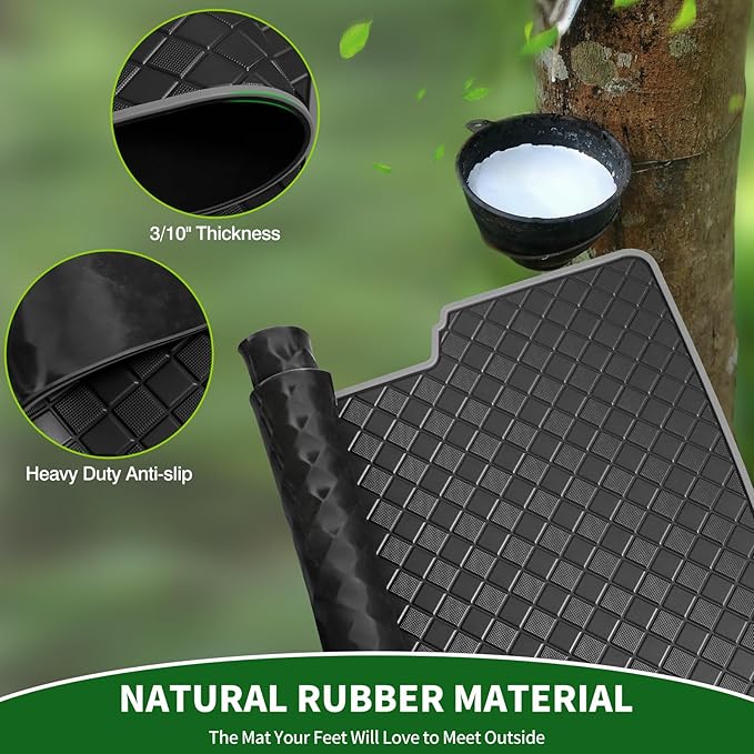 Golf Cart Floor Liner Mat 8mm Thick Rubber Full Coverage Fit for EZGO TXT (1994-2025), Express S4 (2012-2020), Cushman Workhorse, EX1 (2020), Valor, Navitas, Some Star Carts Mats Replacement