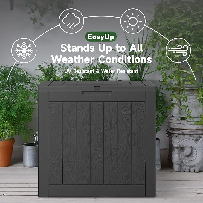 33 Gal Waterproof Outdoor Storage Box UV Resistant Deck Box | Resin storage bin - Image 4