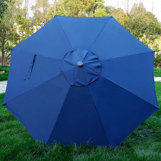 9' Outdoor Patio Umbrella, Outdoor Table Umbrella, Yard Umbrella, Market - Image 4