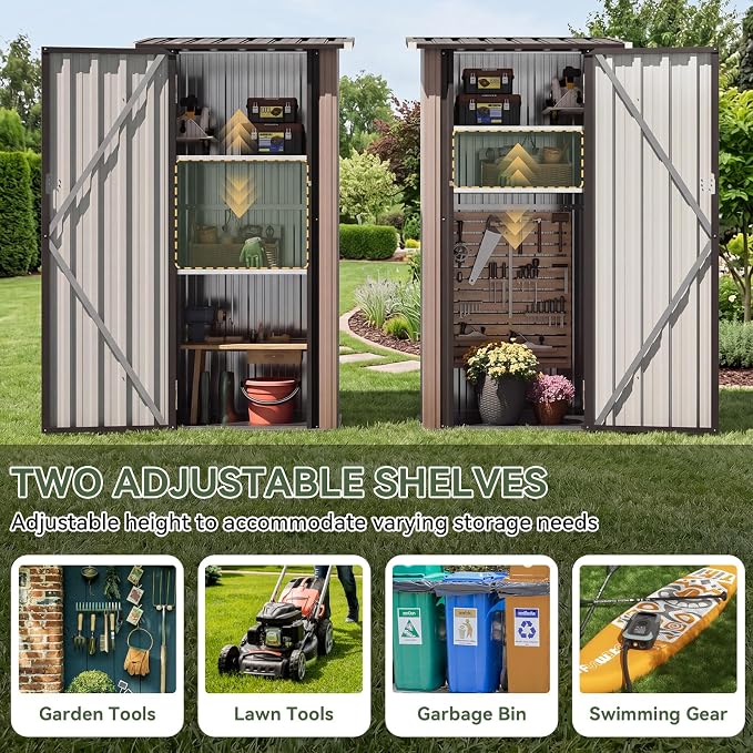 Aoxun Outdoor Storage Cabinet Shed - Image 4