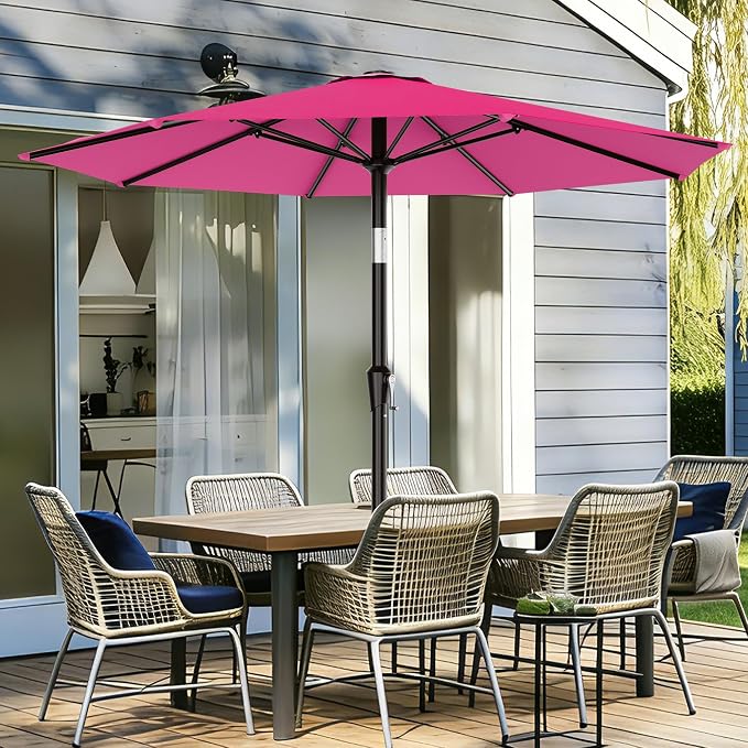 9 FT Patio Umbrella for Outdoor, Outdoor Table Umbrella - Image 2