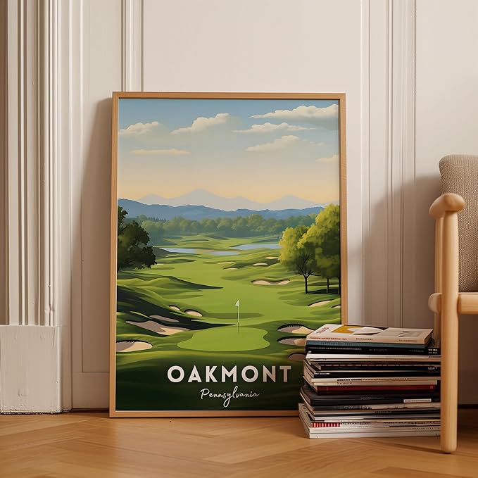 Golf Course Premium Giclee Fine Art Prints - Augusta, Pebble Beach, Pinehurst, Golf Course Posters, Golf Wall Art, Aesthetic Poster for Home Office Decor, Ready to Frame