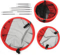 3 in 1 Golf Chipping Net Set, Golf Target Practice Net with 3 Different Sizes, Foldable Nylon Training Net for Indoor and Outdoor Use, Includes Collapsible Fiber Support Rods for E