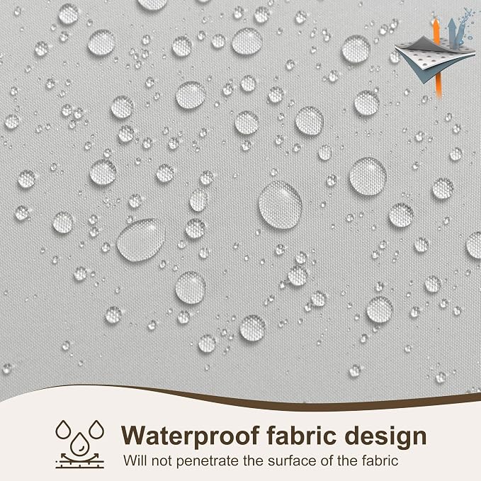Outdoor Curtains for Patio Waterproof Rod Pocket 4 Pcs 54x95 Silver Grey | - Image 5
