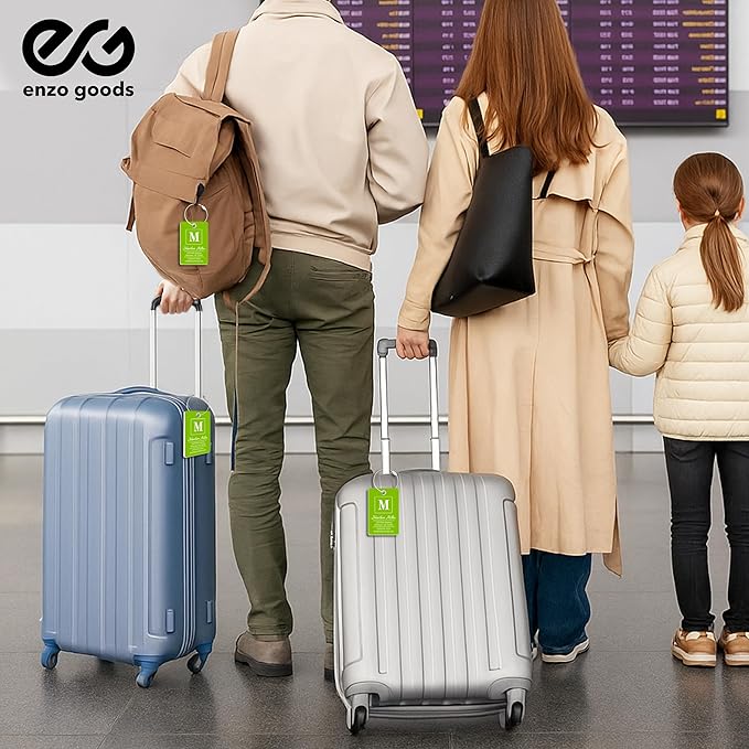 Personalized Luggage Tag | Custom Luggage Tags for Suitcases | Kids Backpack Tag | 10 Color Options & Choose Font, Font Color
