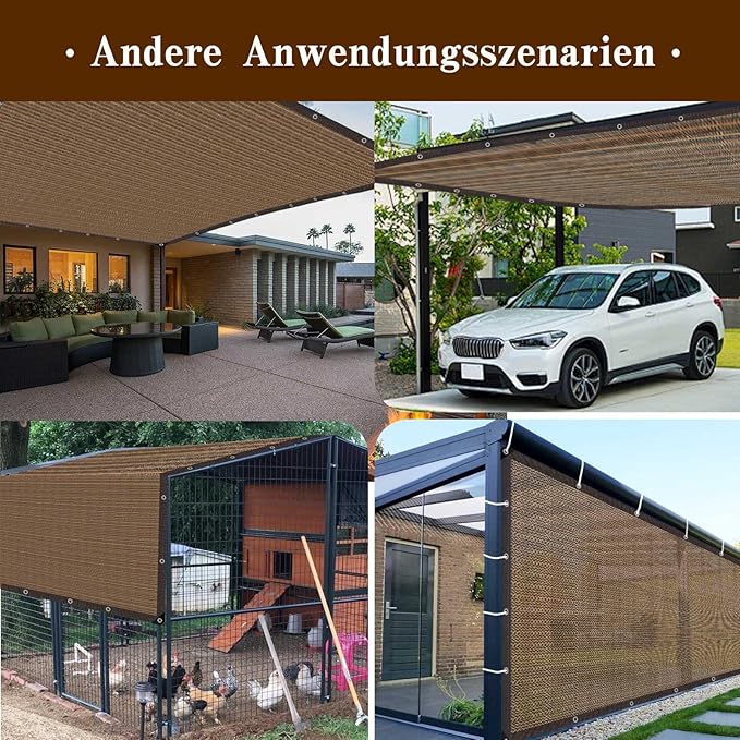 80% Garden Shade Cloth Sun Shade Fabric – UV Resistant Durable Sunblock Netting - Image 4