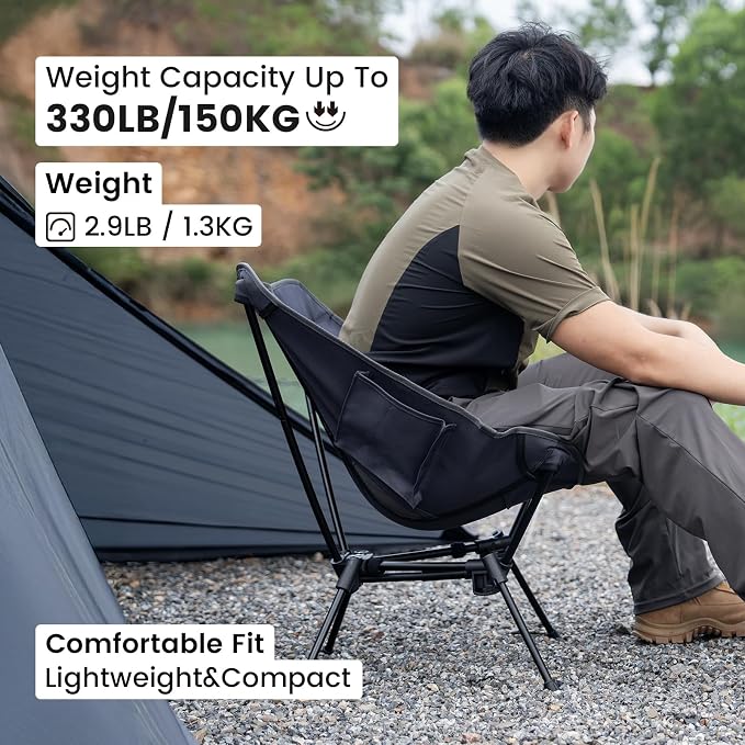 ONETIGRIS Tigerblade Camping Chair, Lightweight Folding Backpacking Hiking Chair - Image 6