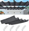 Retractable Wave Shade Cloth Waterproof 7' x 9' Sun Shade Sail Waterproof by WoaceSunShadeSail