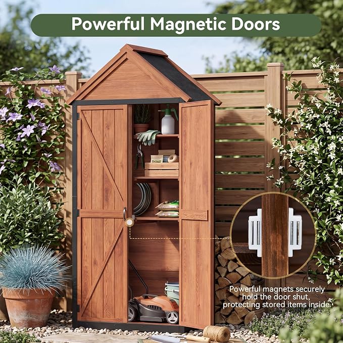 Aoxun Solid Wood Outdoor Cabinet 2.3'x1.3' - Image 4