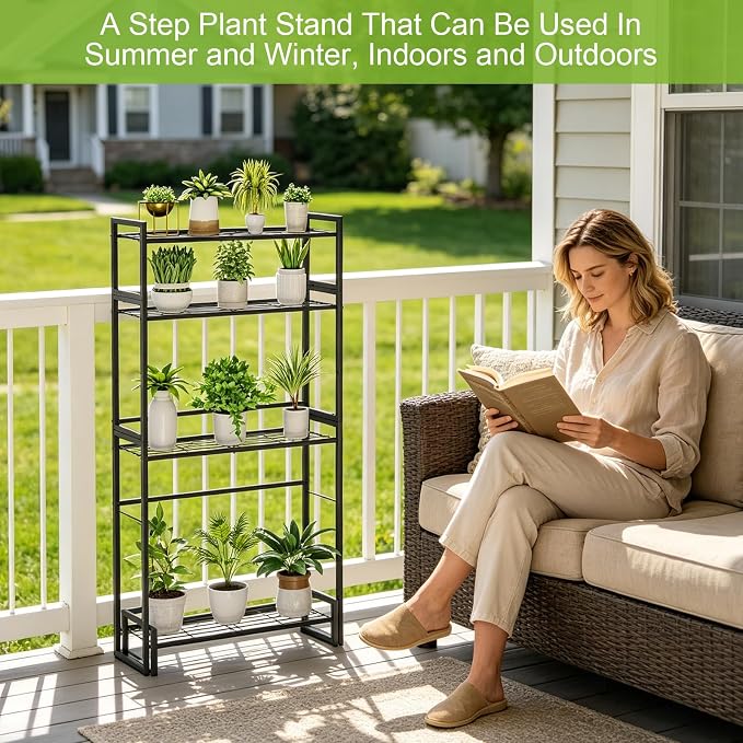 VyGrow Plant Stand, 4 Tier Stackable Tiered Plant Stand, Scalable Heavy Duty - Image 8