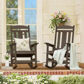 LUE BONA Outdoor Rocking Chairs Set of 2, Weather Resistant HDPS Poly Rocker by LUEBONA