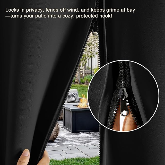 RYB HOME Fade-Resistant Extra Wide Outdoor Curtains - Image 3
