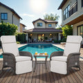 Versatile Outdoor Recliner Chair Set of 3 by Belord