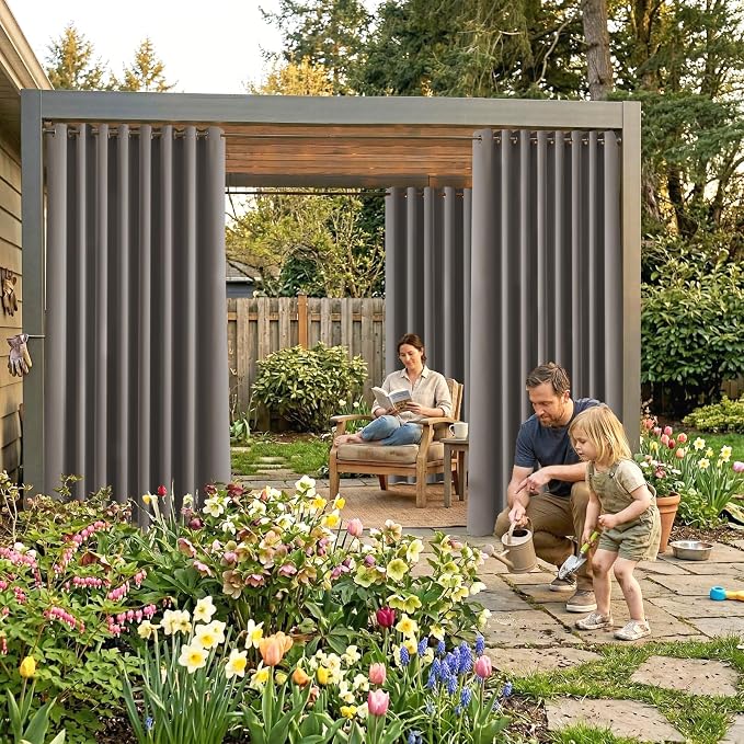Waterproof Outdoor Curtain W105 x L108 - Image 2