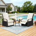 Outdoor Recliner, Aluminum Frame Patio Chaise Lounge Chairs by ATRARTTOREAL