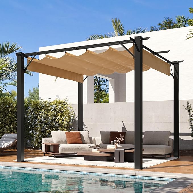 Aoxun 10.5'x10.5' Outdoor Pergola, Patio Pergola by Aoxun