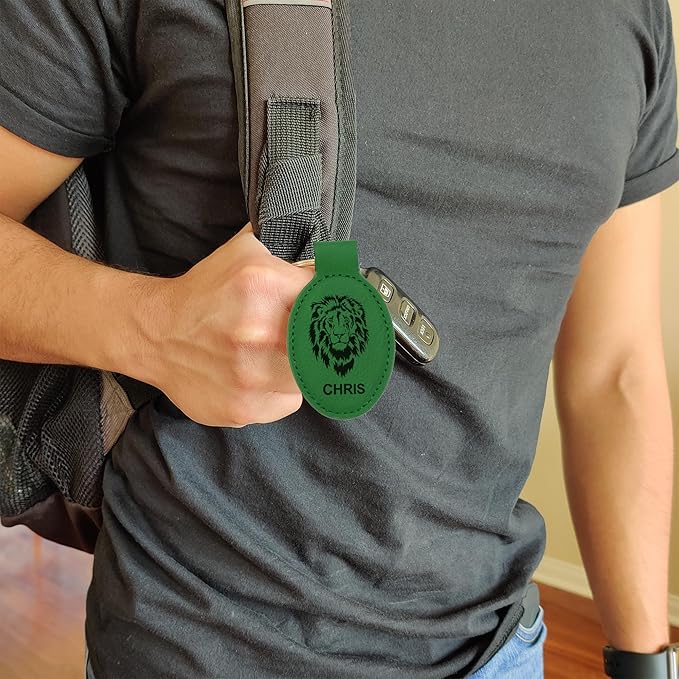 LaserGram Oval Keychain, Disc Golf, Personalized Engraving Included