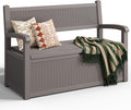80 Gallon Outdoor Storage Bench, Resin Outdoor Storage Box by Unknown