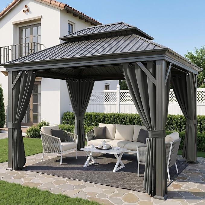 Outdoor Curtains for Patio 52x84 Inch Grey, 1 Panel | Waterproof Outdoor Patio - Image 2