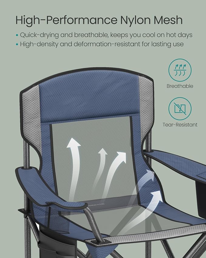 SONGMICS Camping Chair, Folding Oversized Chair, Comfortable and Heavy-Duty - Image 6