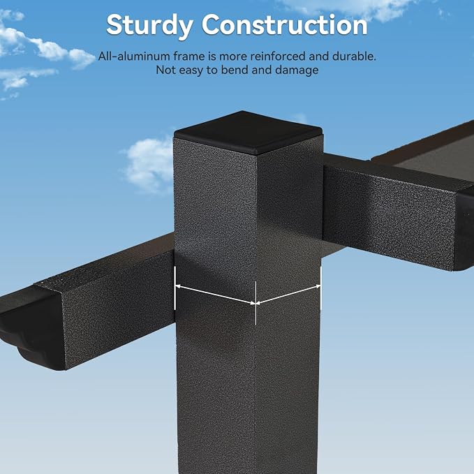 Aoxun 9.7'x9.7' Retractable Pergola - Image 4