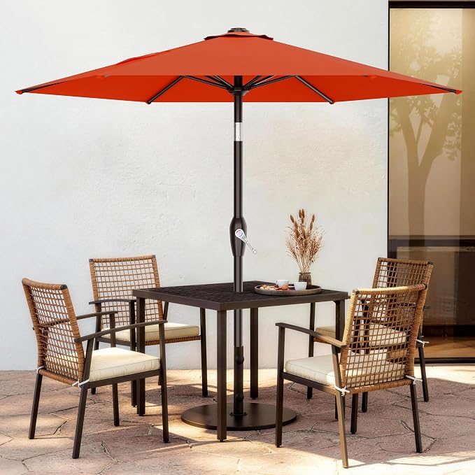 7.5FT Patio Umbrella Table Market Umbrella w/Tilt and Crank, Heavy-Duty Outdoor - Image 2
